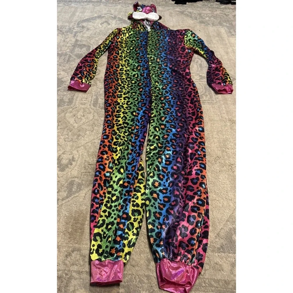 Party Animal Neon Giraffe Halloween Costume Size Large (10-12) New - Picture 3 of 5